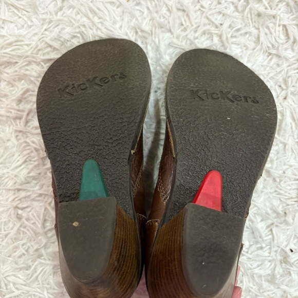 Kickers Soft Leather zip Ankle Boots Booties brown size 9 US - Picture 7 of 12